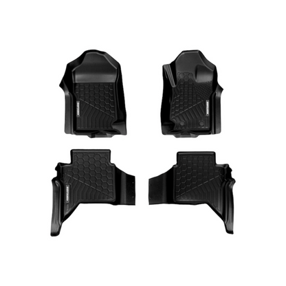 Full set of MUDTAMER floor mats for a Mazda BT-50 on a white background