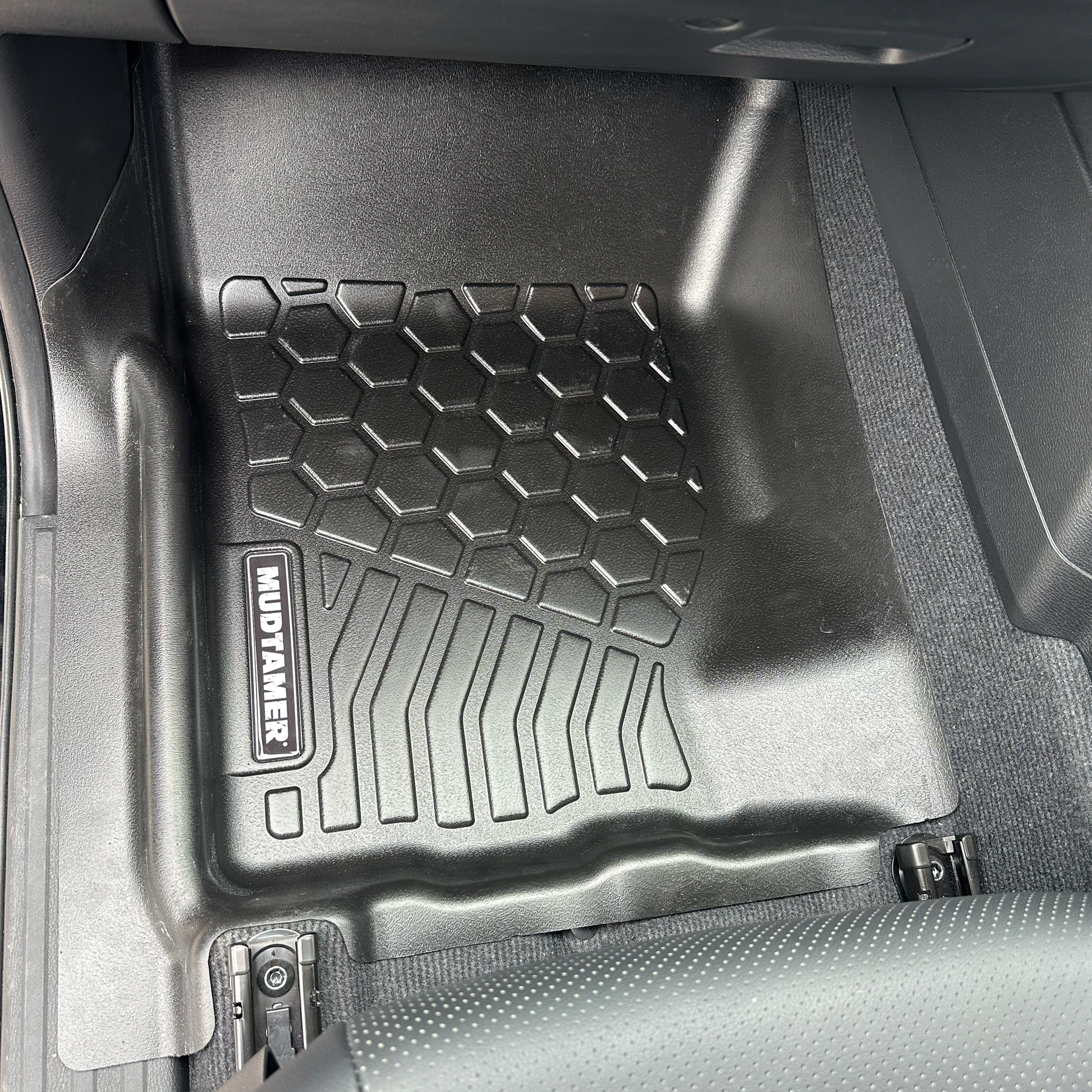 MUDTAMER front passenger side mat installed in a 2024 Mitsubishi MV Triton