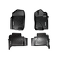 Full set of MUDTAMER floor mats for a Nissan Navara on a white background